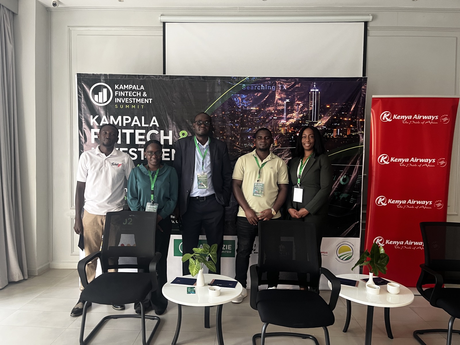 Managing Director Dana Mincey-Breaux with East African fintech founders and leaders at the Kampala Fintech & Investment Summit in Kampala, Uganda